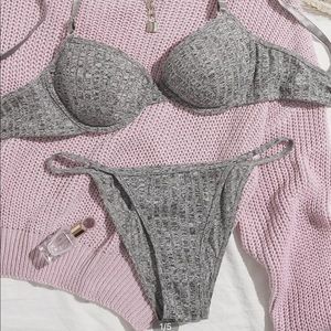 Grey Lingerie Set